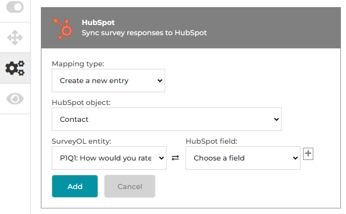 HubSpot Integration: Add New Entry