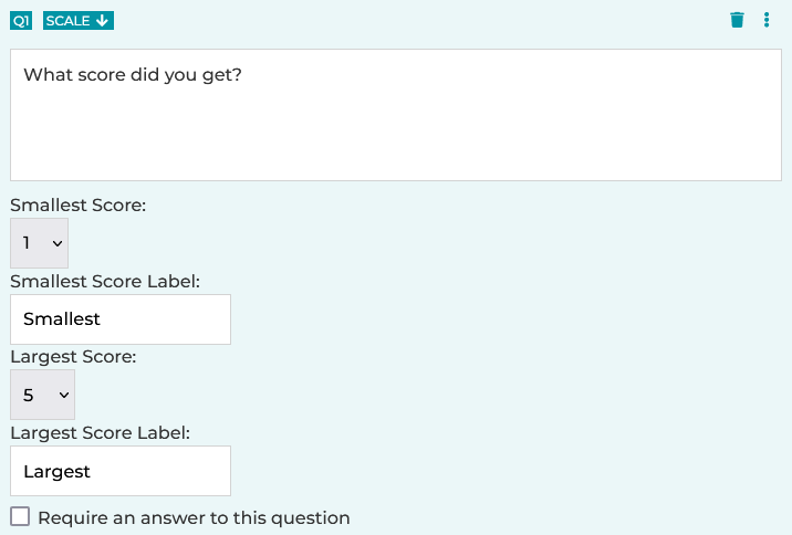 Scale Question Type