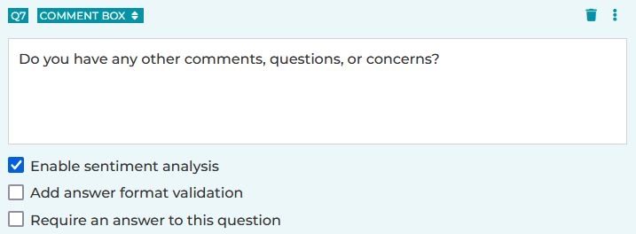 Enable/Disable Sentiment Analysis